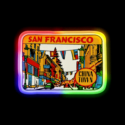 San Francisco Chinatown Asian Cultural Led Neon Sign Rgb Color - LED neon sign close-up detail