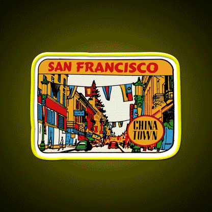 San Francisco Chinatown Asian Cultural Led Neon Sign Rgb Color - Custom LED neon sign front view