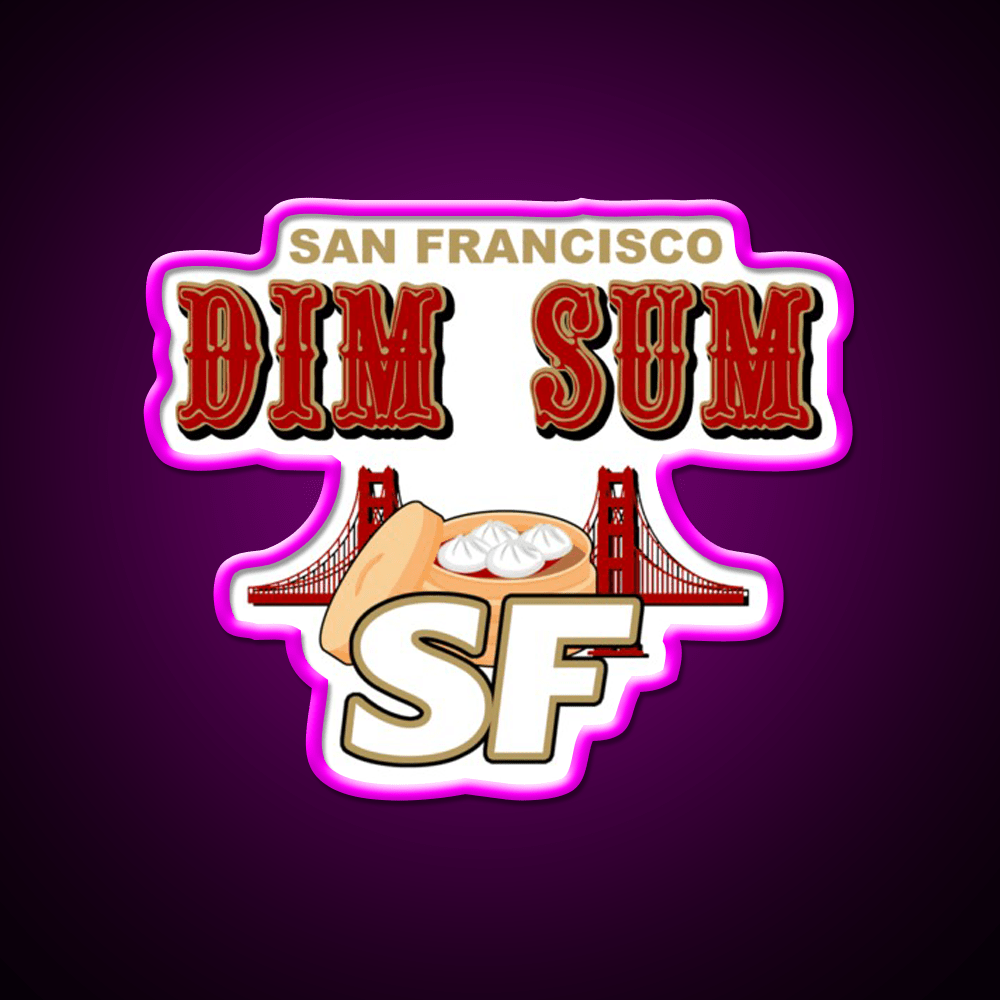 San Francisco Dim Sum Wordmark Asian Cultural Led Neon Sign Rgb Color - Shineneon