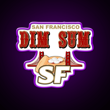 San Francisco Dim Sum Wordmark Asian Cultural Led Neon Sign Rgb Color - Shineneon