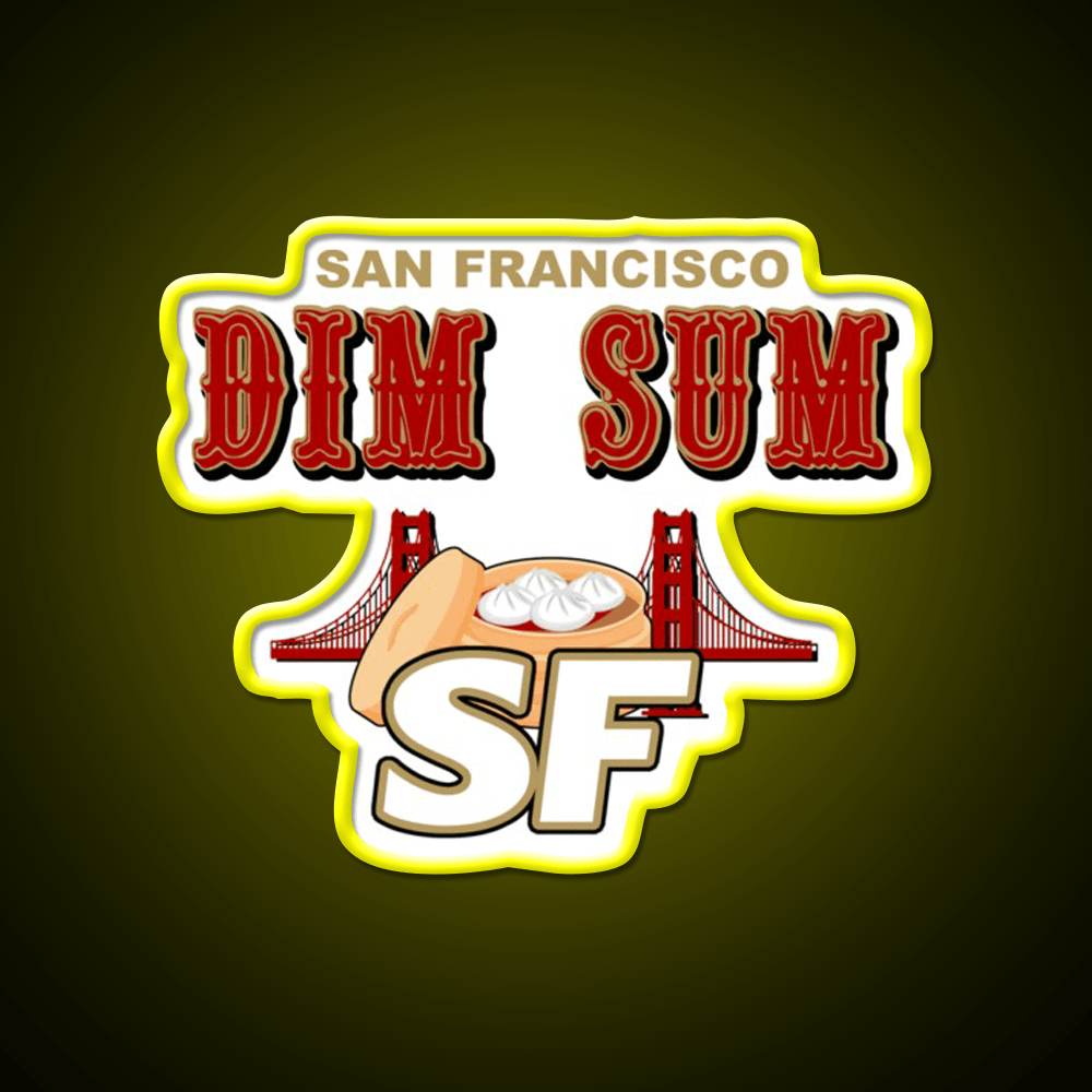 San Francisco Dim Sum Wordmark Asian Cultural Led Neon Sign Rgb Color - Shineneon