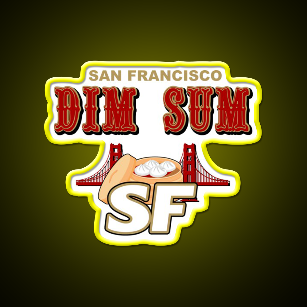 San Francisco Dim Sum Wordmark Asian Cultural Led Neon Sign Rgb Color - LED neon sign view 7