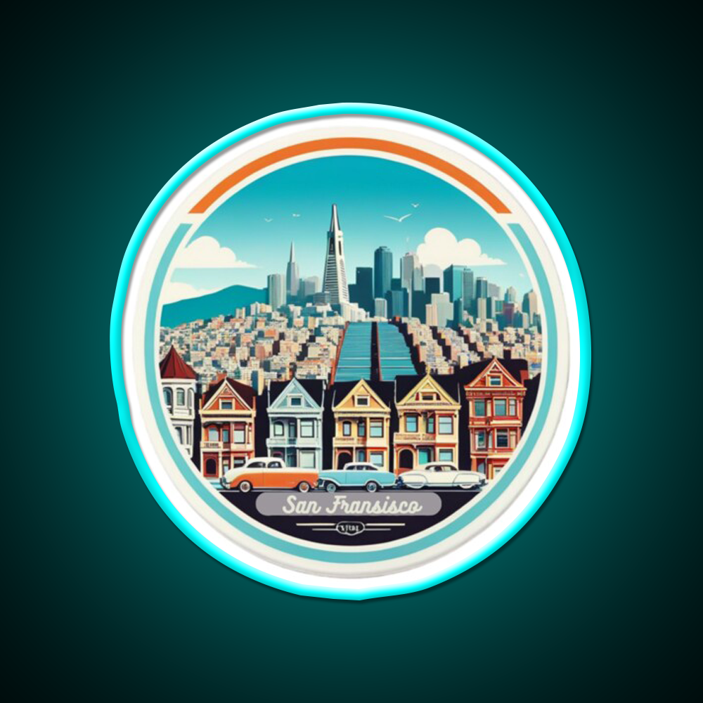 San Fransisco Asian Cultural Led Neon Sign Rgb Color - Size and dimension reference