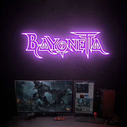 Sanctuary Man Cave With Bayonetta Art Led Neon Sign Wall Art | Shineneon