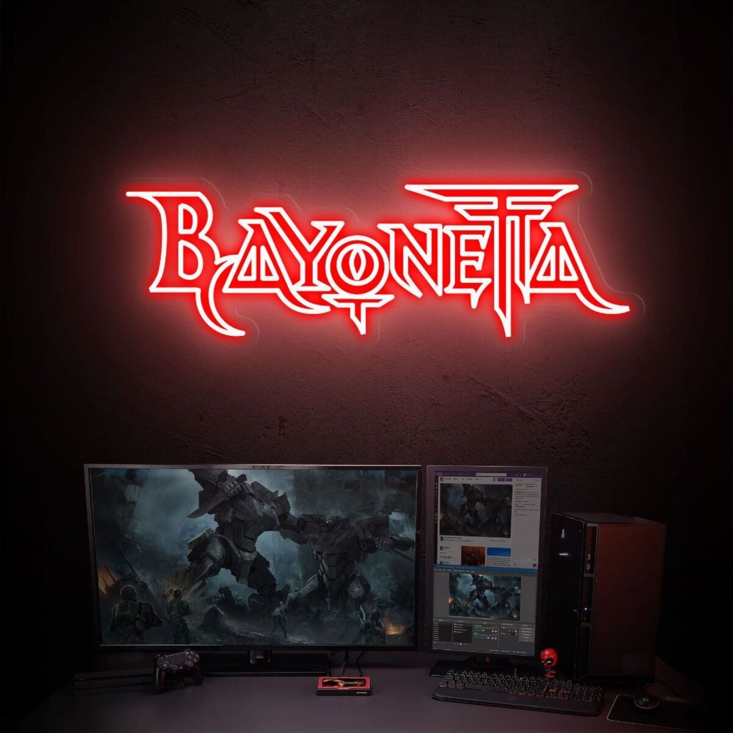 Sanctuary Man Cave With Bayonetta Art Led Neon Sign Wall Art | Shineneon