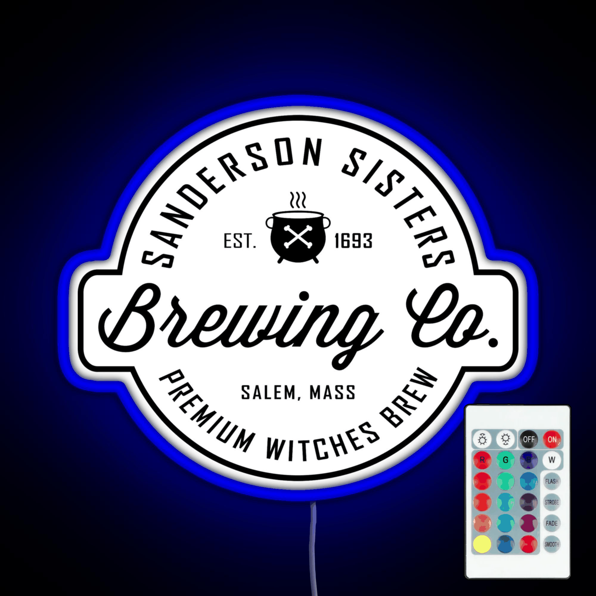 Sanderson Sisters Brewing Co Halloween Rgb Led Neon Sign Pop Wall Art