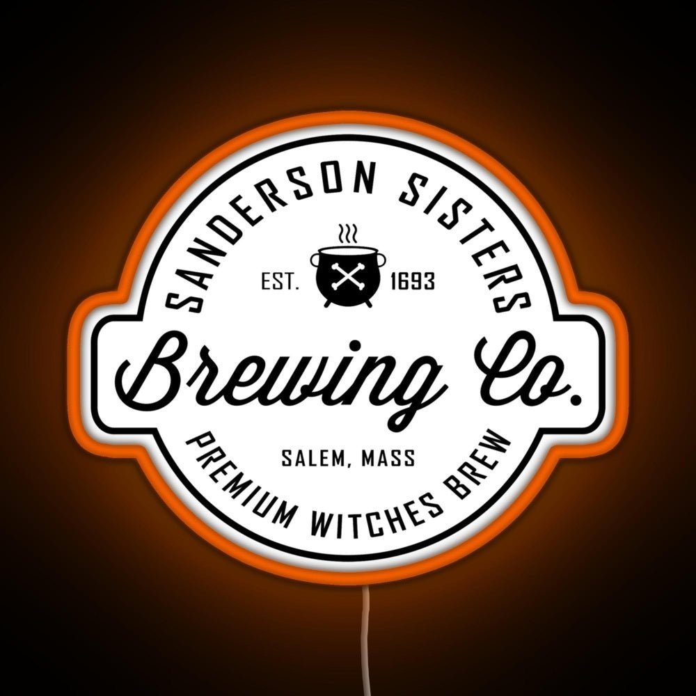 Sanderson Sisters Brewing Co Halloween Rgb Led Neon Sign Pop Wall Art - Shineneon