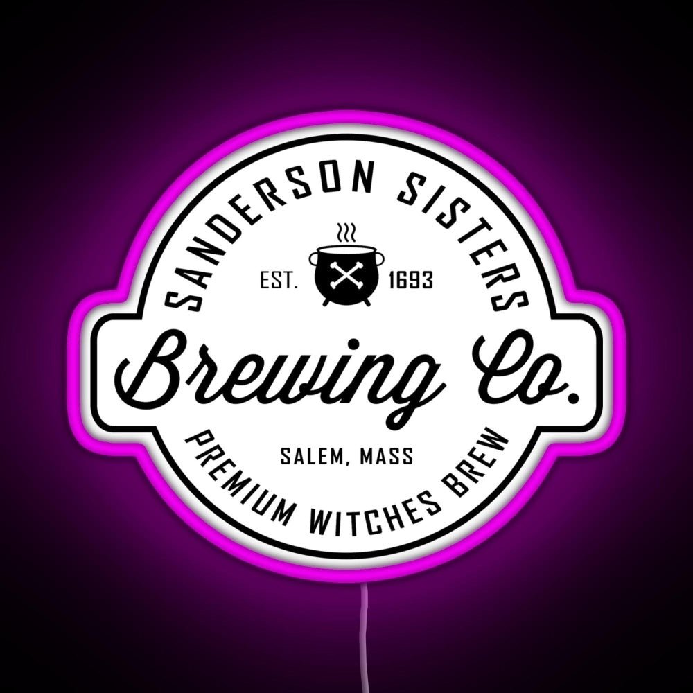 Sanderson Sisters Brewing Co Halloween Rgb Led Neon Sign Pop Wall Art - Shineneon