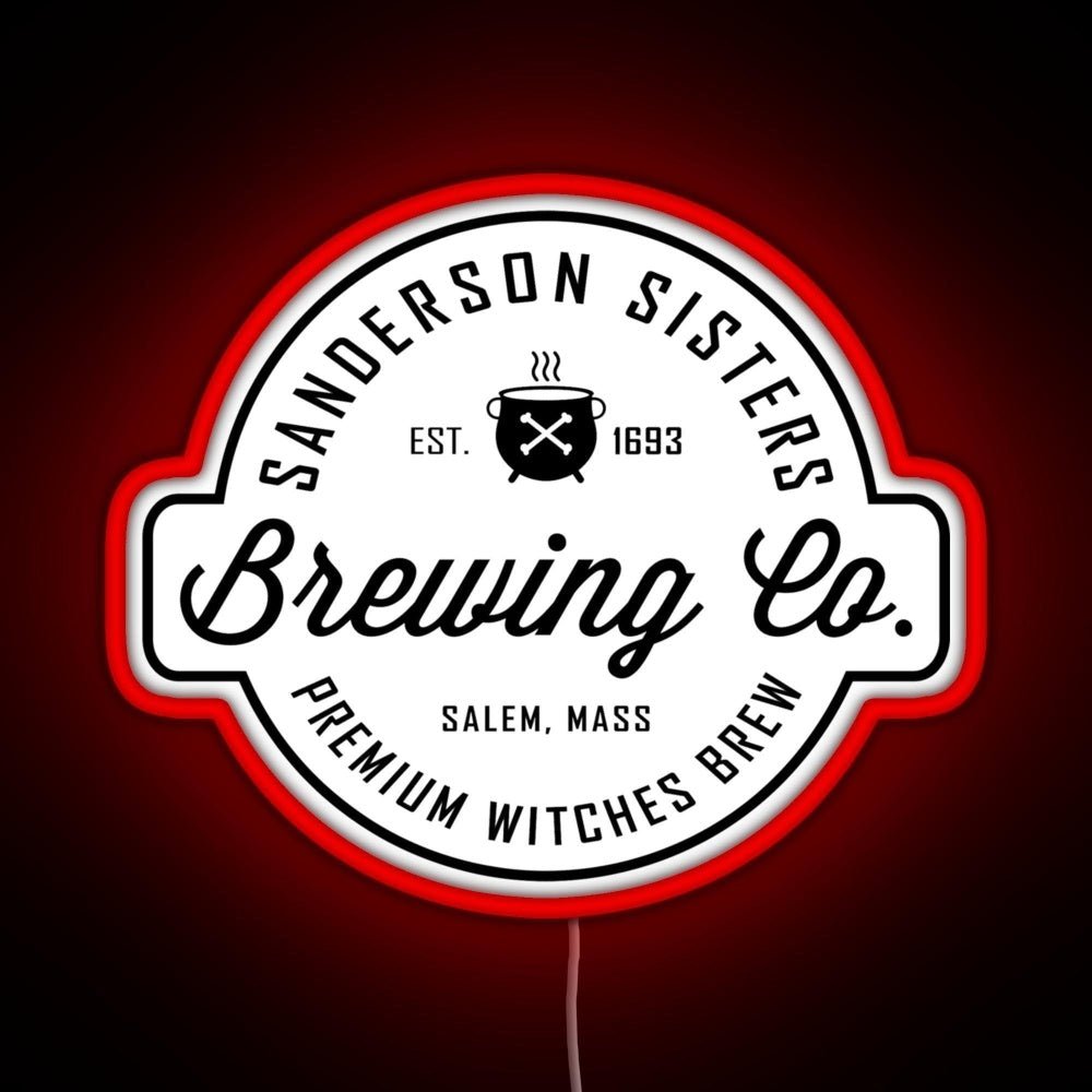 Sanderson Sisters Brewing Co Halloween Rgb Led Neon Sign Pop Wall Art - Shineneon