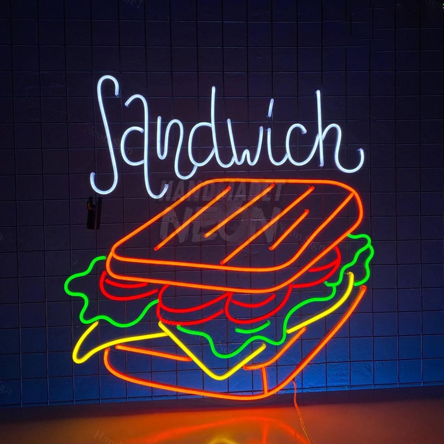 Sandwich Led Sign For Restaurant Wall Decor | Shineneon