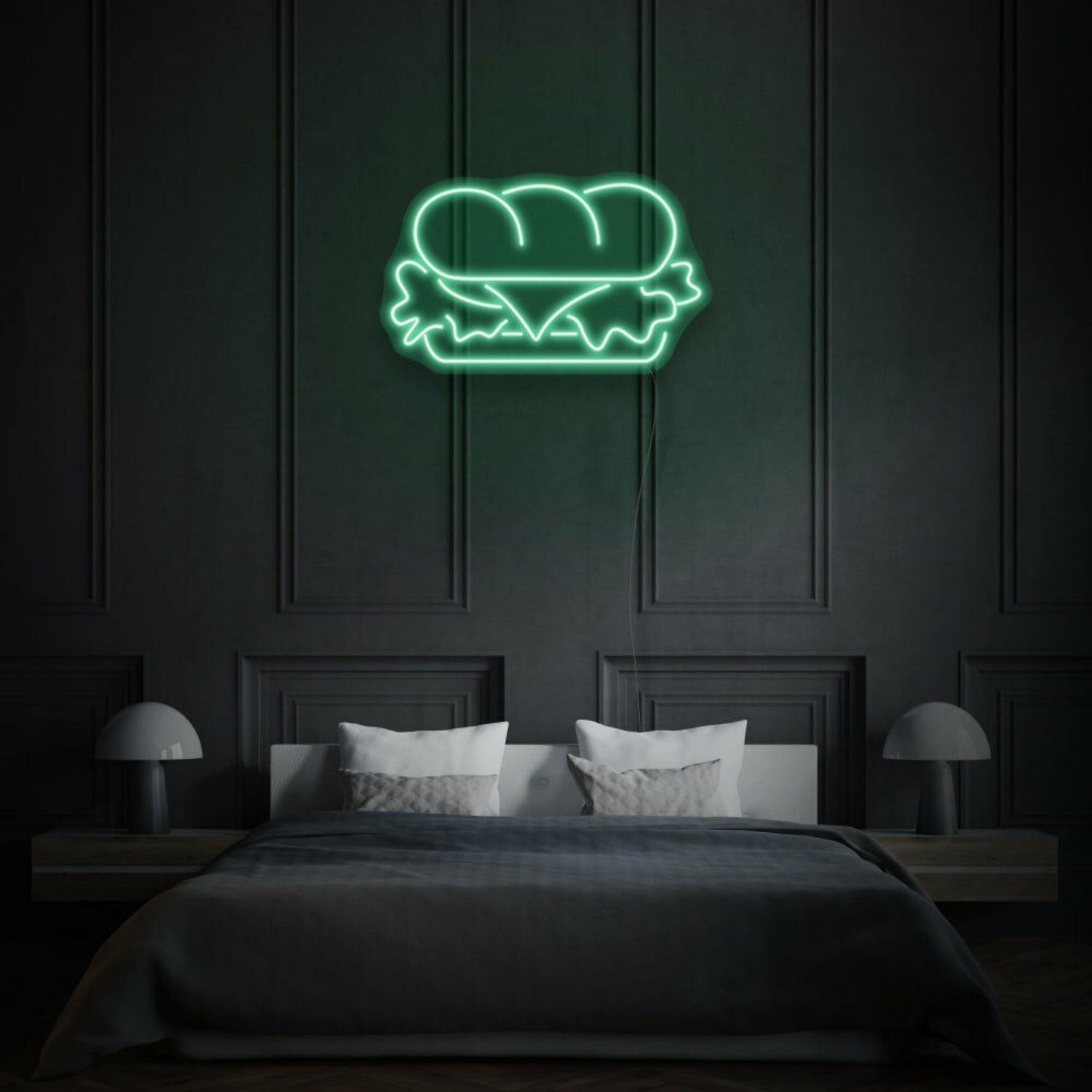 Sandwich Neon Hearty Comfort Food In Light | Shineneon