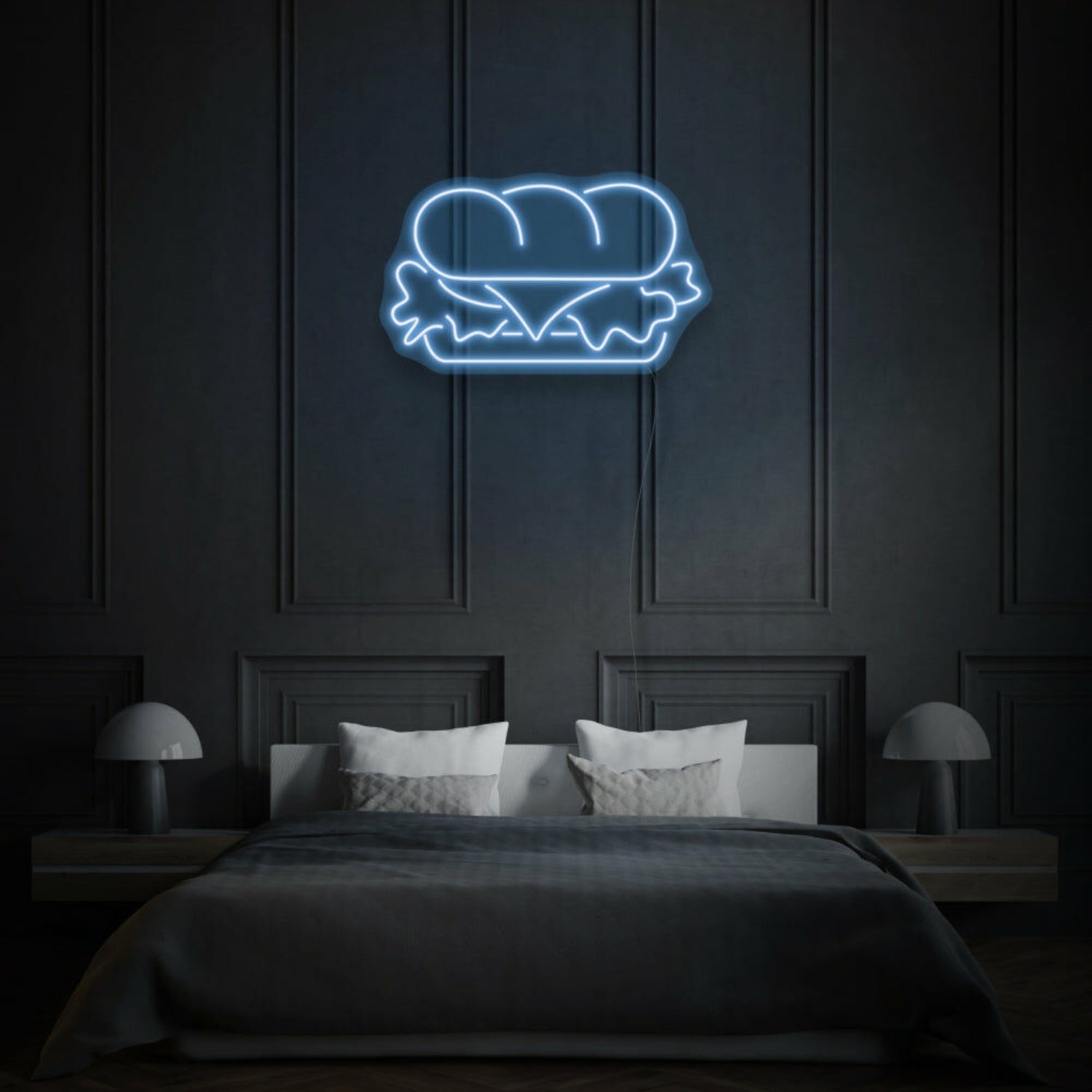 Sandwich Neon Hearty Comfort Food In Light | Shineneon