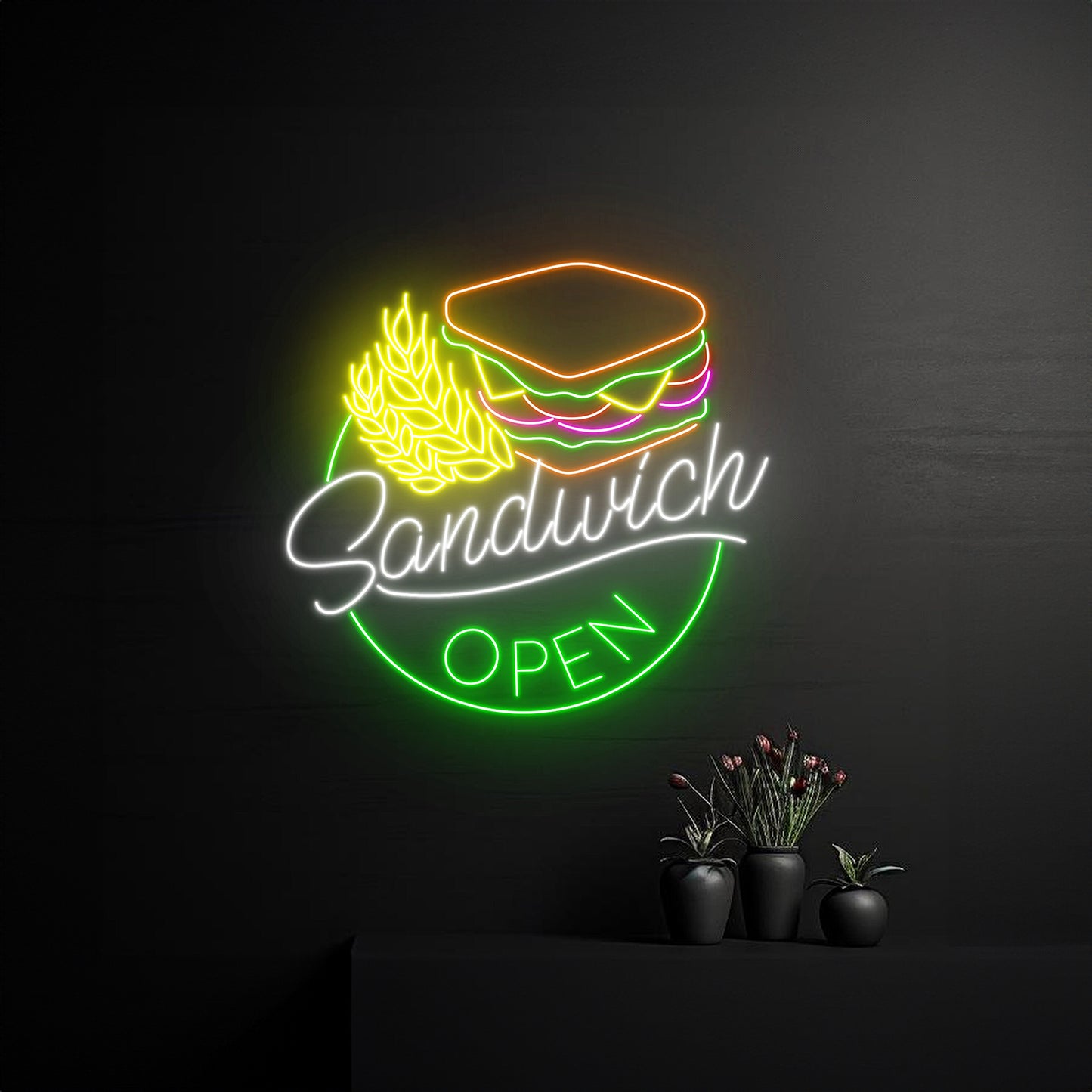 Sandwich Open Neon Sign