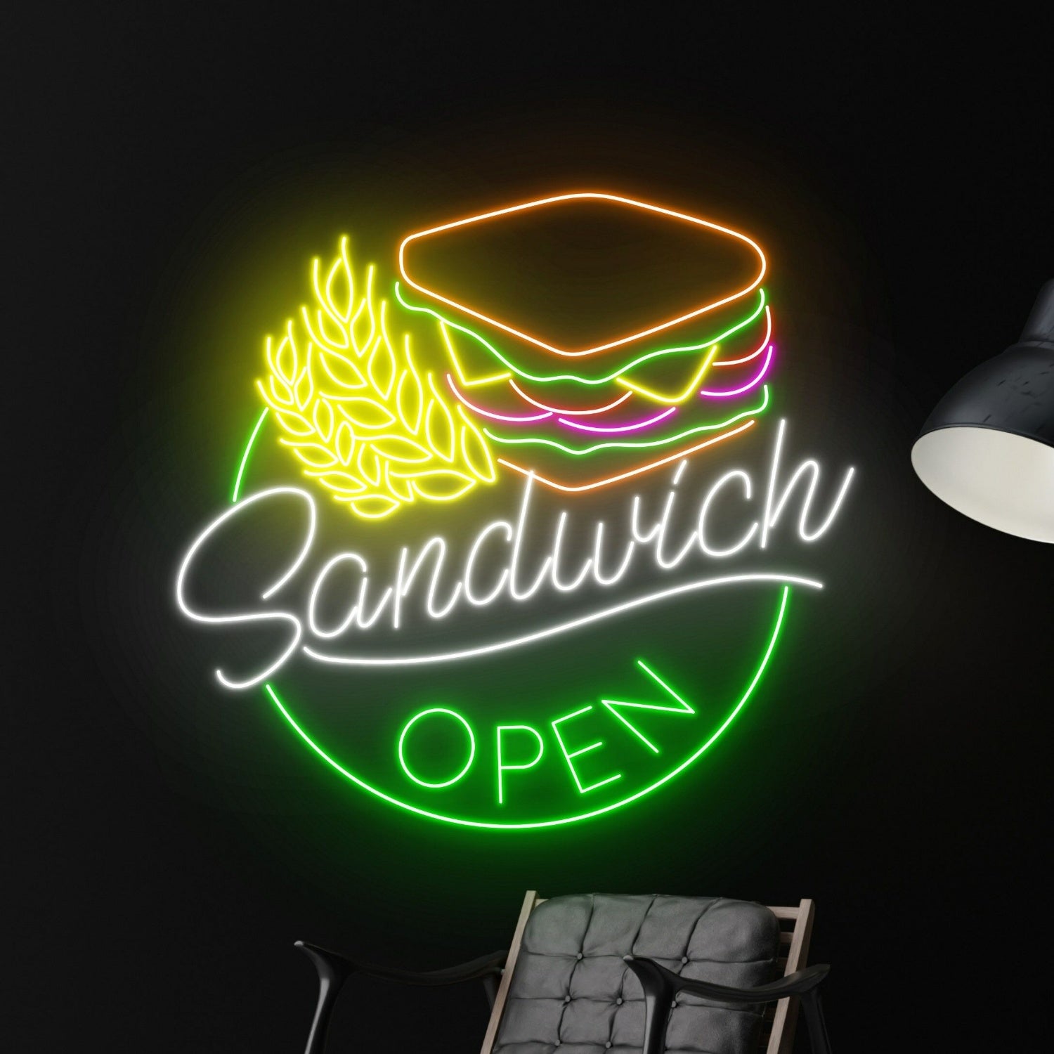 Sandwich Open Restaurant Led Neon Sign Sandwiches Neon Light | Shineneon