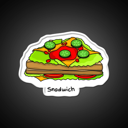 Sandwich Snack Food Led Neon Sign For Snack Room Rgb Color - Shineneon