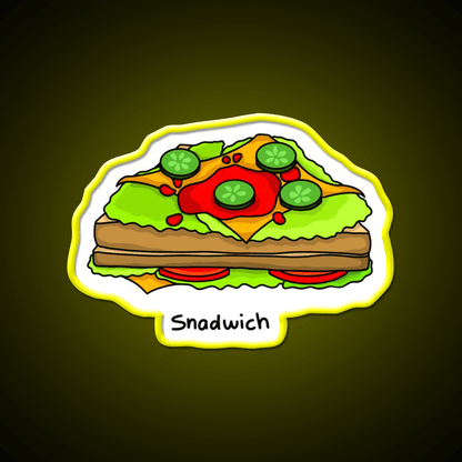 Sandwich Snack Food Led Neon Sign For Snack Room Rgb Color - Shineneon