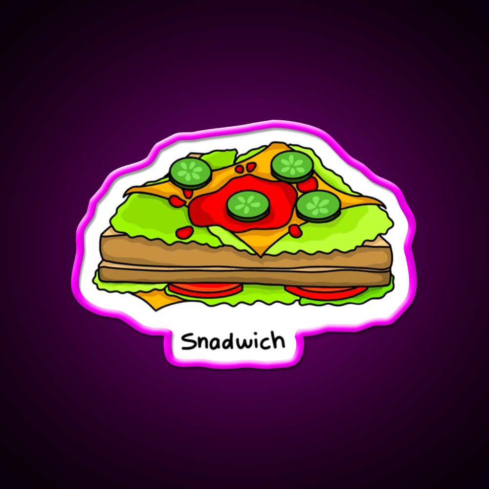 Sandwich Snack Food Led Neon Sign For Snack Room Rgb Color - Shineneon
