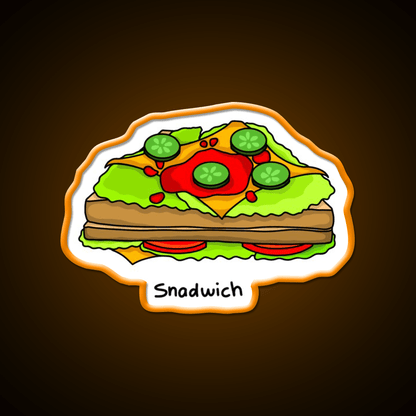 Sandwich Snack Food Led Neon Sign For Snack Room Rgb Color - Shineneon