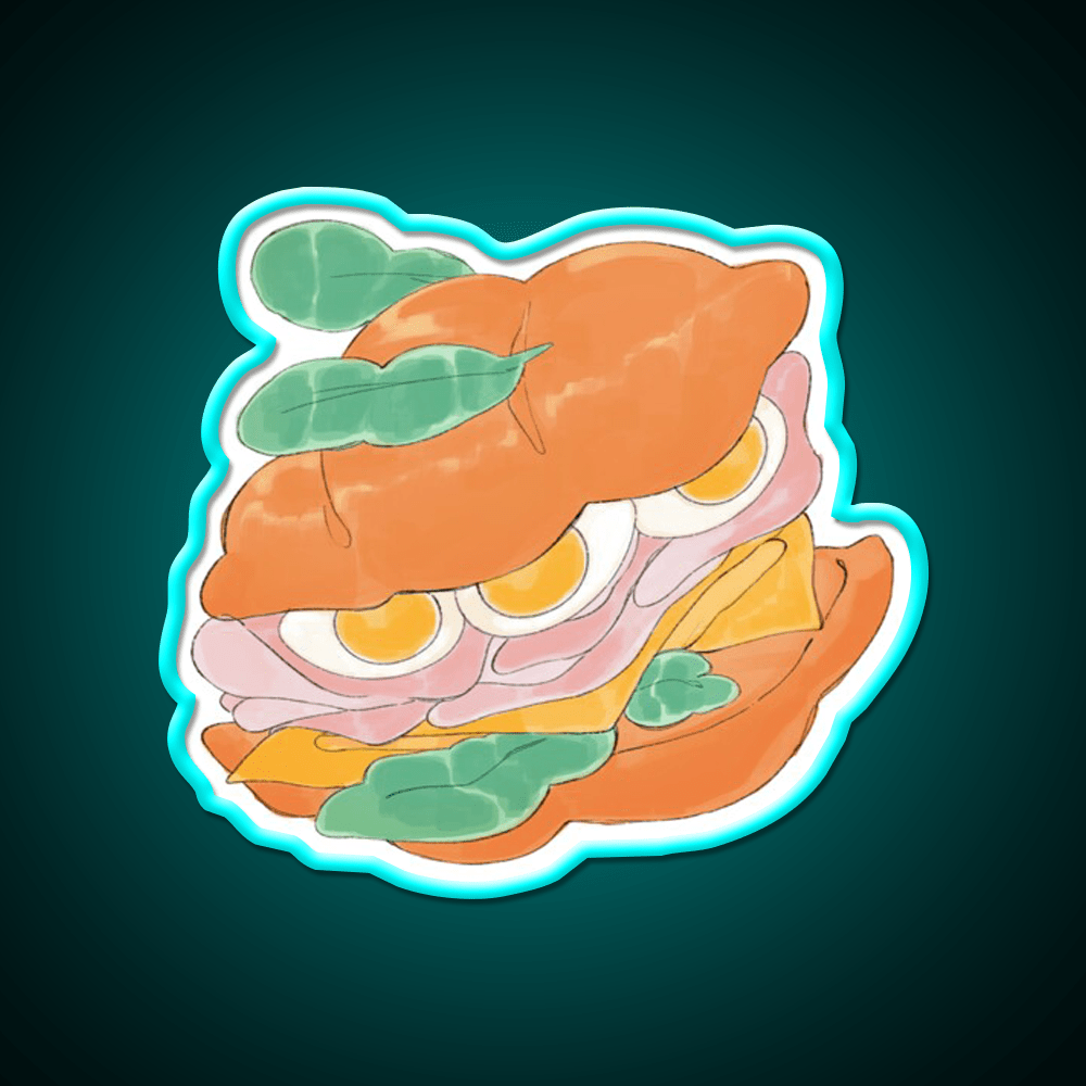 Sandwich Snack Food Led Neon Sign For Vending Area Rgb Color - Shineneon