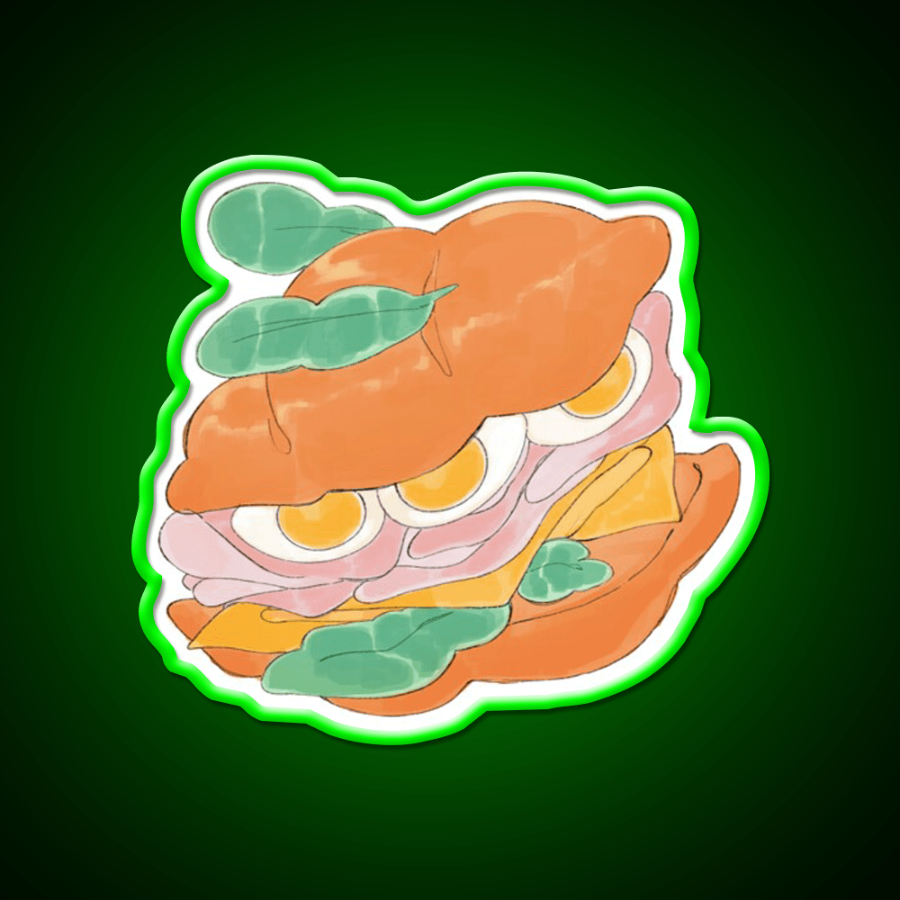 Sandwich Snack Food Led Neon Sign For Vending Area Rgb Color - Shineneon