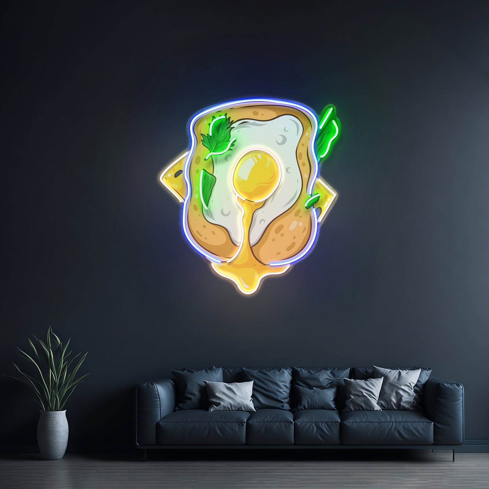 Santa Sack Christmas Neon Artwork For Sale