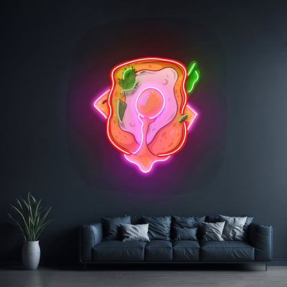 Santa Sack Christmas Neon Artwork For Sale