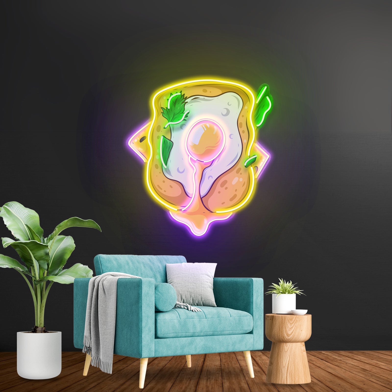 Santa Sack Christmas Neon Artwork For Sale