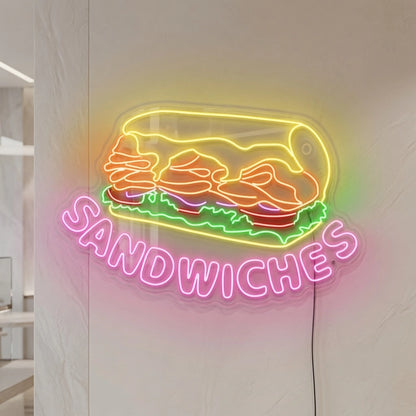 Sandwiches LED Neon Sign - 04 Size Image