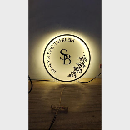 Sandys Eventverleih Acrylic Business Logo Sign - Shineneon