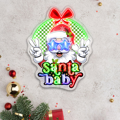 Santa Baby Acrylic Merry Christmas Led Neon Sign | Shineneon