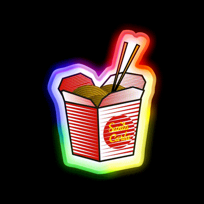 Santa Carla Noods Led Neon Sign Chinese Food Rgb Color