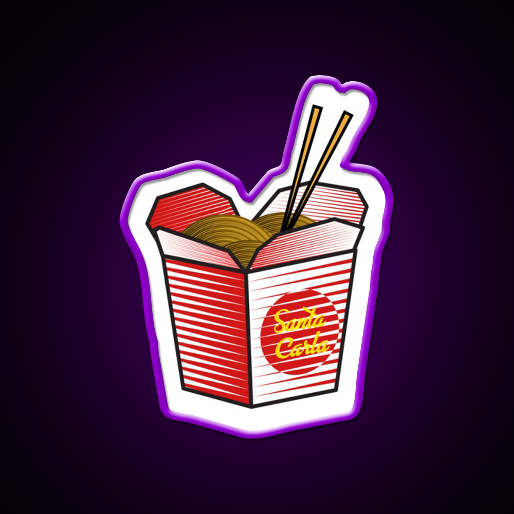 Santa Carla Noods Led Neon Sign Chinese Food Rgb Color