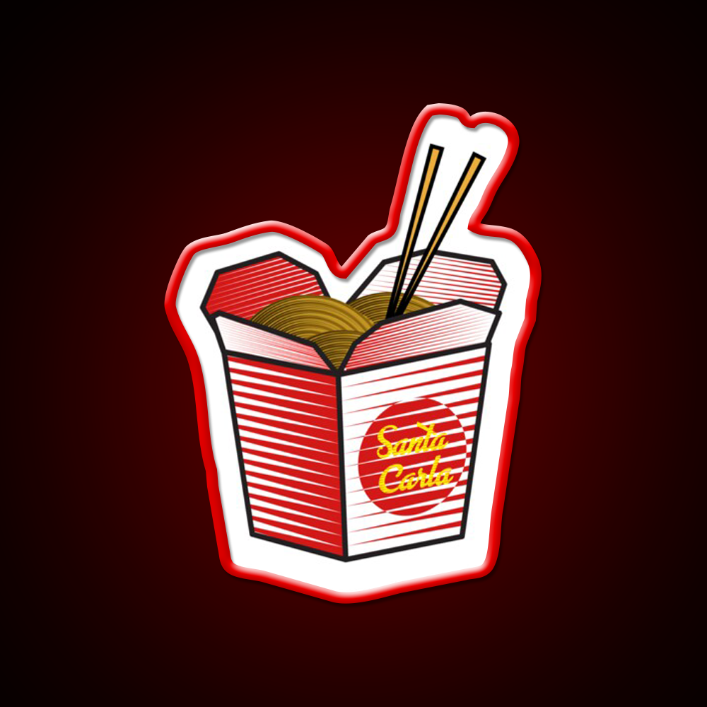 Santa Carla Noods Led Neon Sign Chinese Food Rgb Color