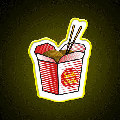 Santa Carla Noods Led Neon Sign Chinese Food Rgb Color