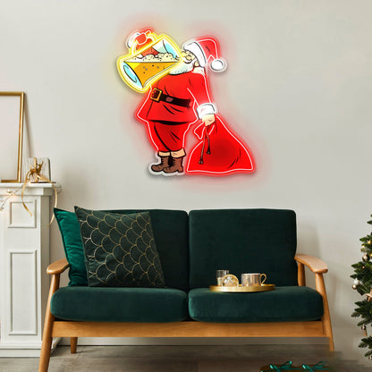 Santa Claus Drinking Beer Acrylic Led Neon Sign | Shineneon