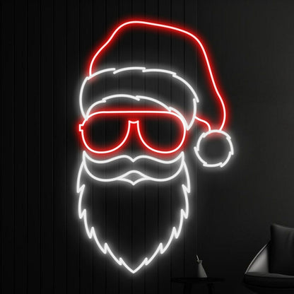 Santa Claus Face Christmas Led Neon Sign | Shineneon