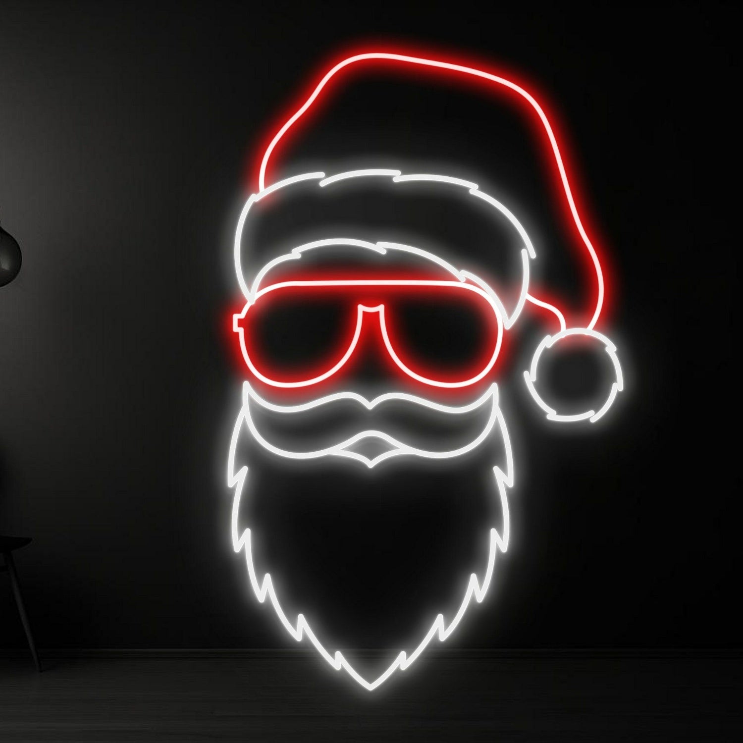 Santa Claus Face Christmas Led Neon Sign | Shineneon