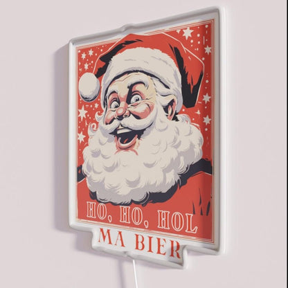 Santa Claus Is Thirsty Rgb Led Neon Sign - Shineneon