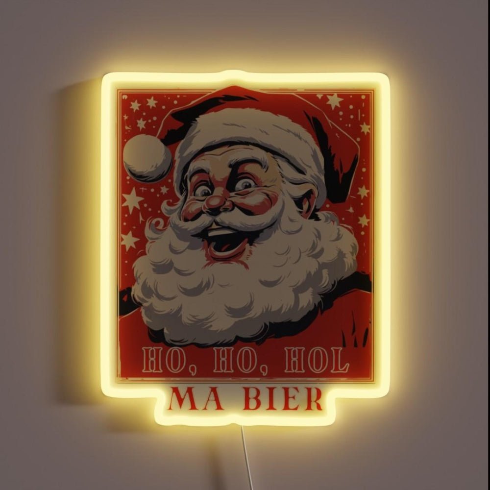 Santa Claus Is Thirsty Rgb Led Neon Sign - Shineneon