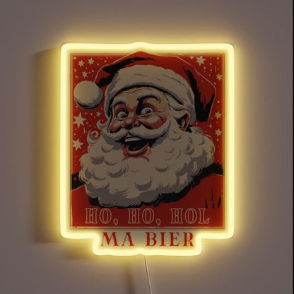Santa Claus Is Thirsty Rgb Led Neon Sign - Shineneon