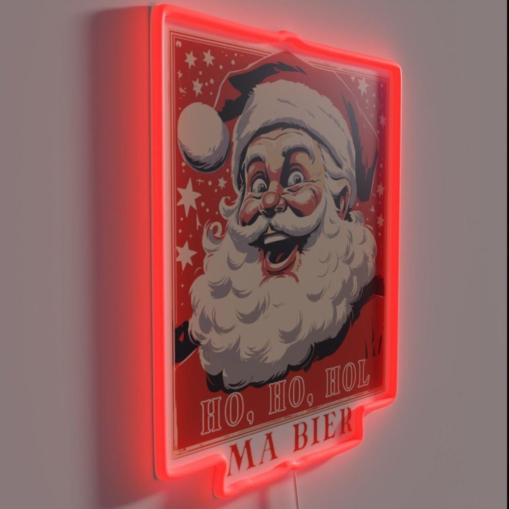 Santa Claus Is Thirsty Rgb Led Neon Sign - Shineneon