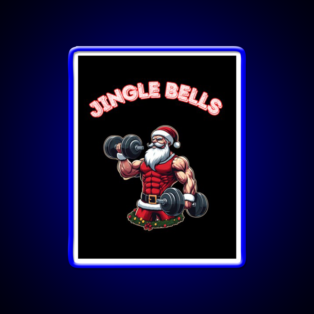Santa Claus Jingle Bells Man Cave Bar Led Neon Sign Rgb Color