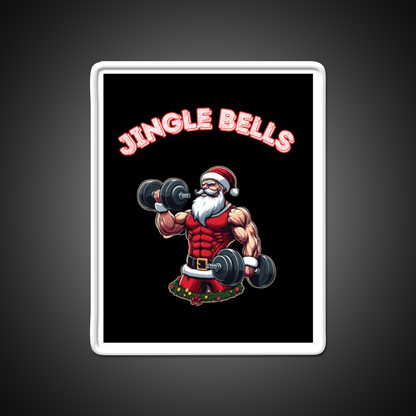 Santa Claus Jingle Bells Man Cave Bar Led Neon Sign Rgb Color