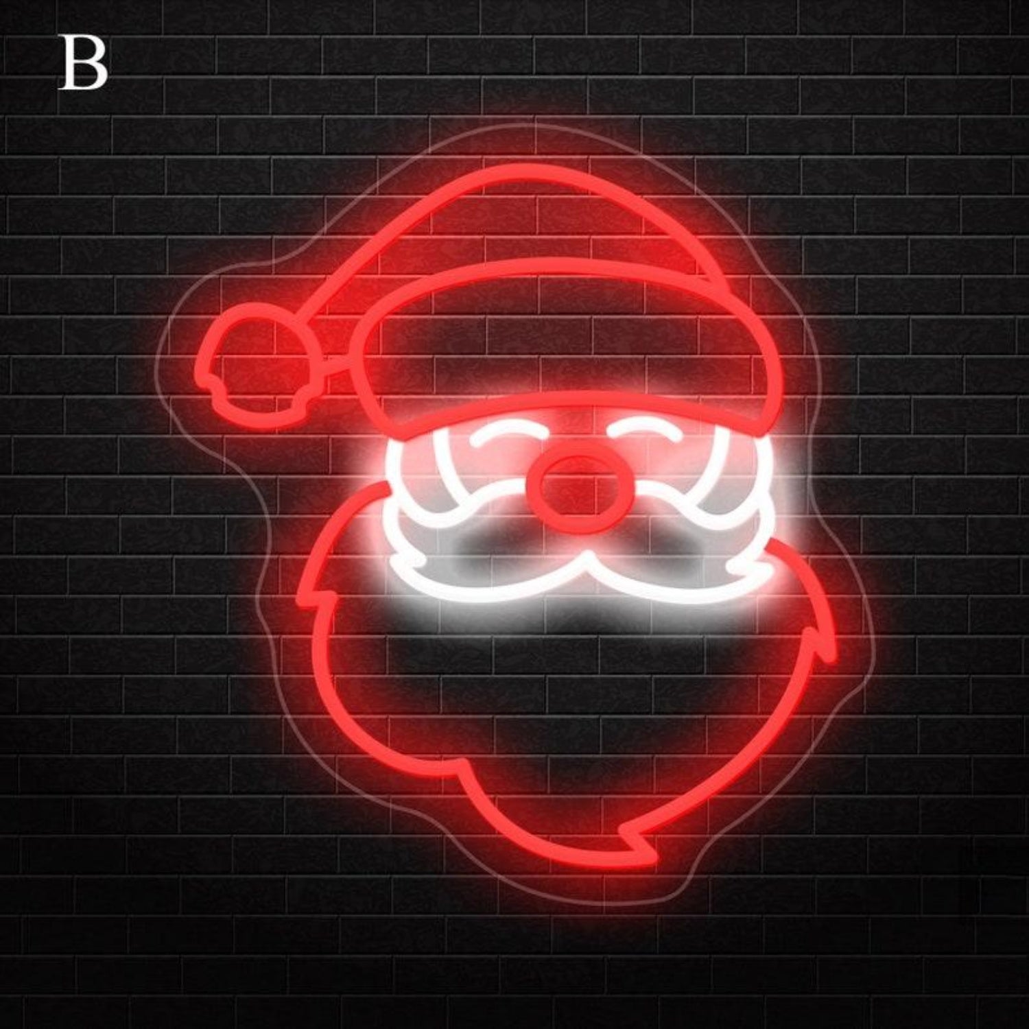 Santa Claus Red-White-Orange Face Led Neon Sign Christmas Home Bar Wall Decor | Shineneon