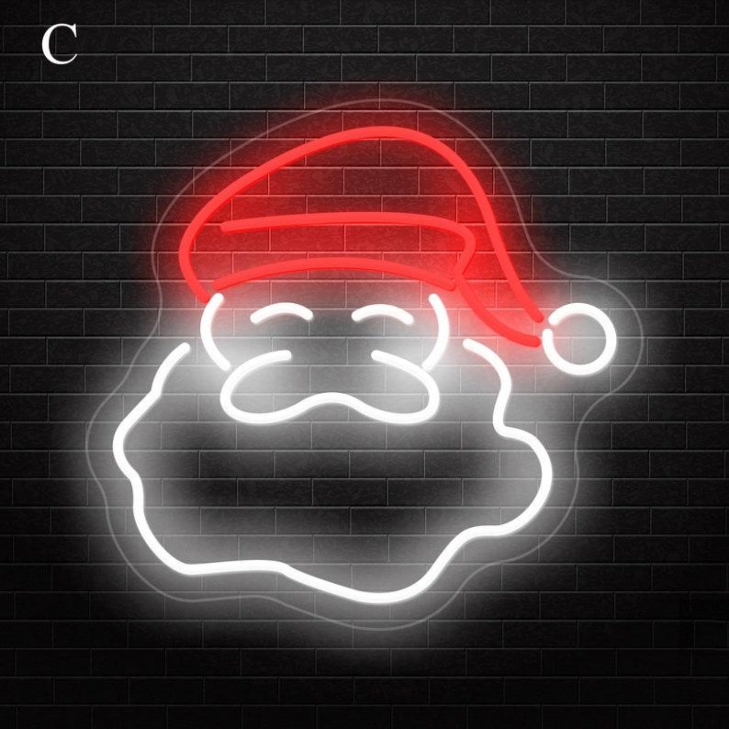 Santa Claus Red-White-Orange Face Led Neon Sign Christmas Home Bar Wall Decor | Shineneon