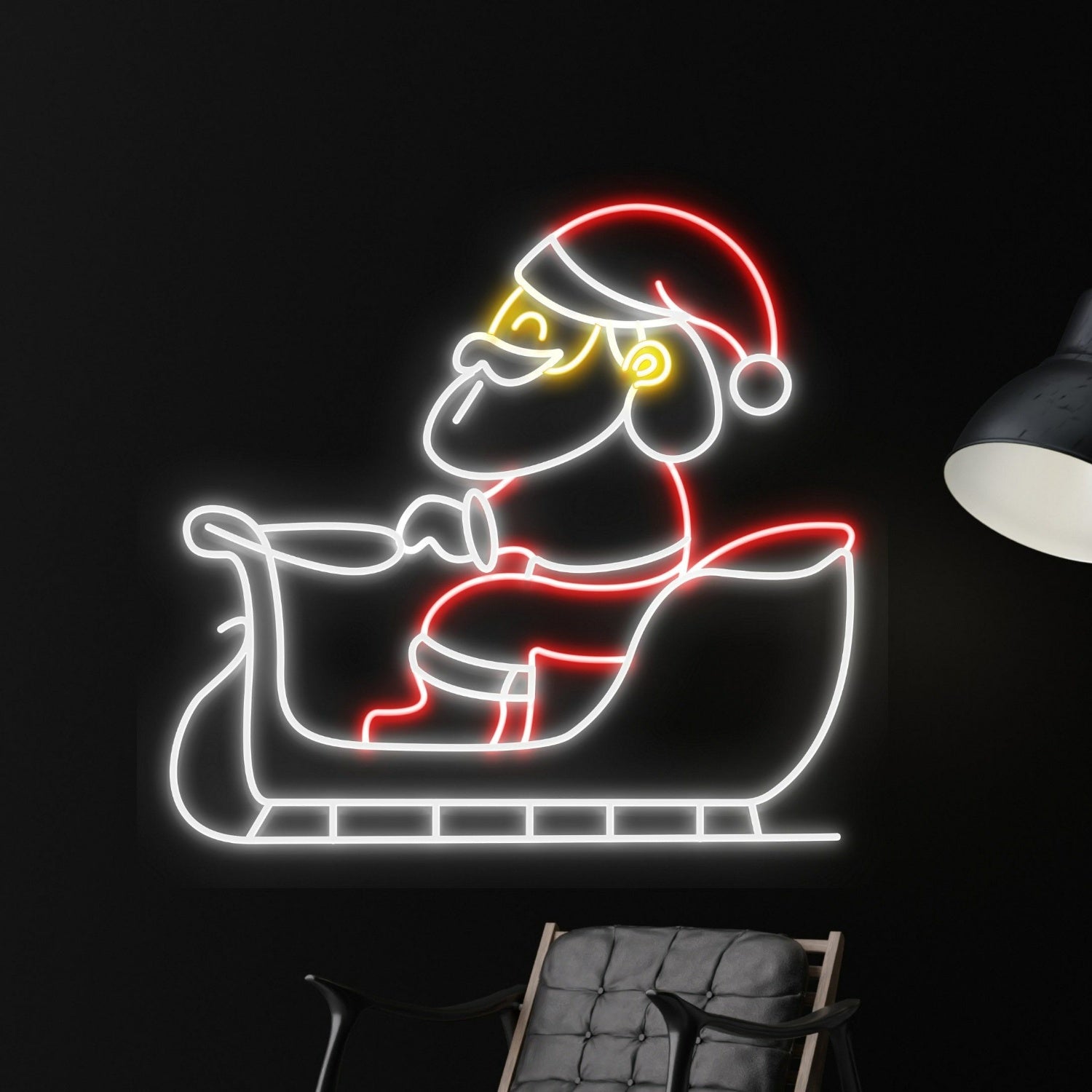 Santa Claus With Sleigh Led Neon Sign Christmas Decor | Shineneon