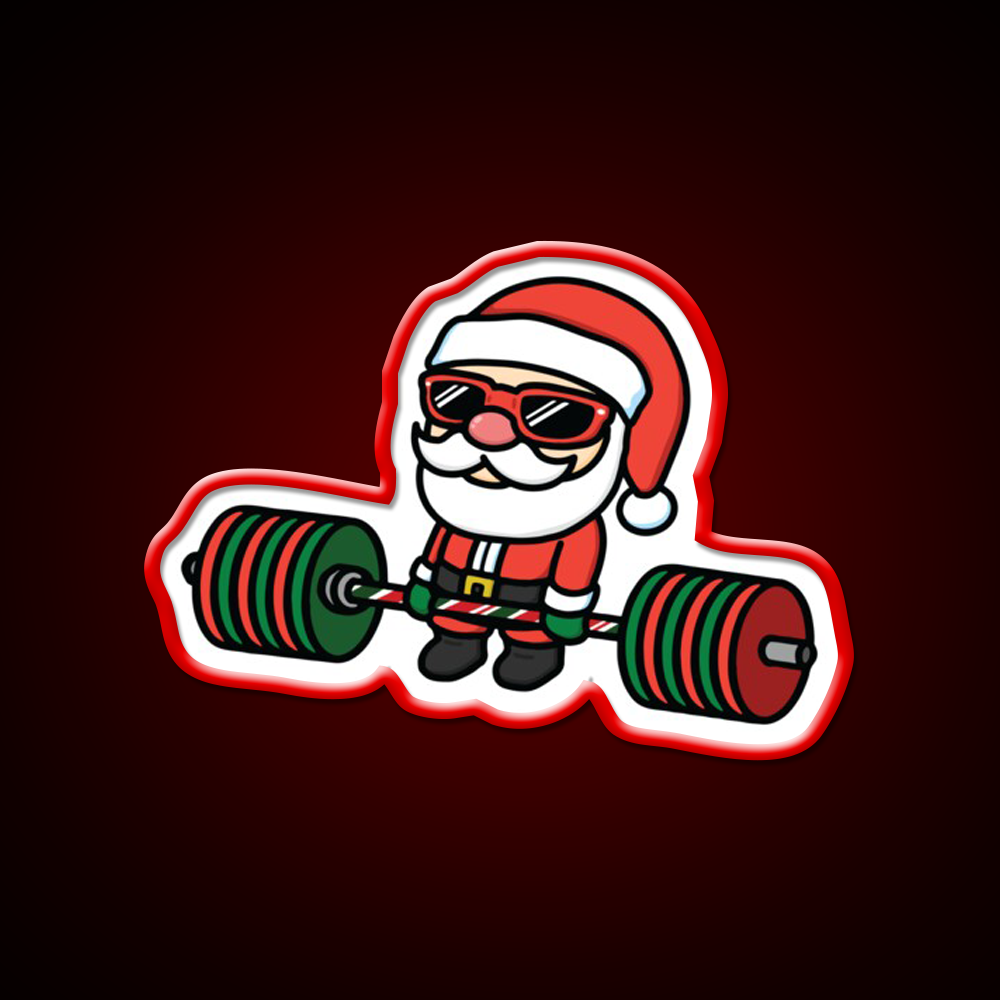 Santa Deadlift Gym Fitness Led Neon Sign Rgb Color