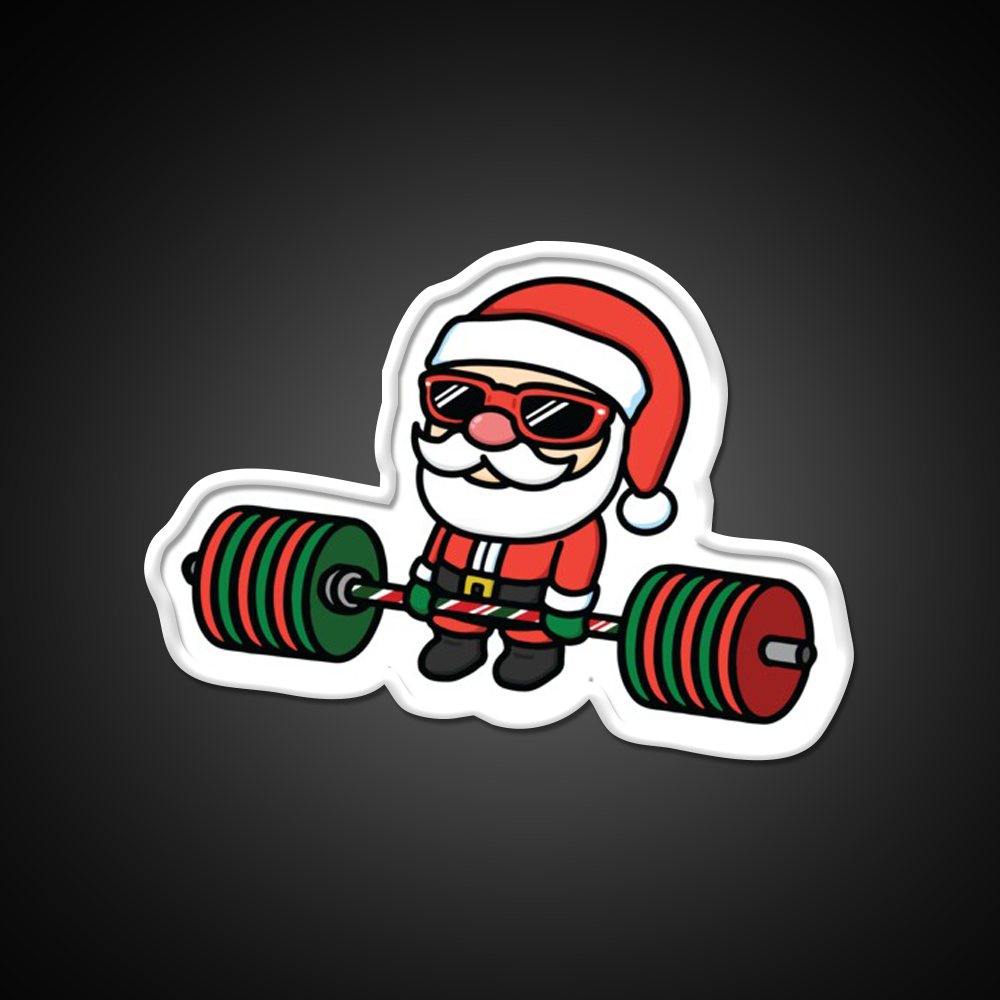 Santa Deadlift Gym Fitness Led Neon Sign Rgb Color - LED neon sign view 11