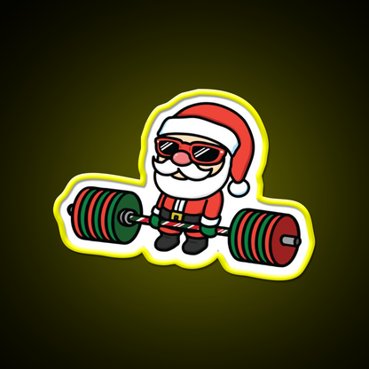 Santa Deadlift Gym Fitness Led Neon Sign Rgb Color - LED neon sign view 7