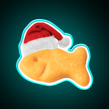 Santa Goldfish Snack Food Led Neon Sign Rgb Color - Shineneon